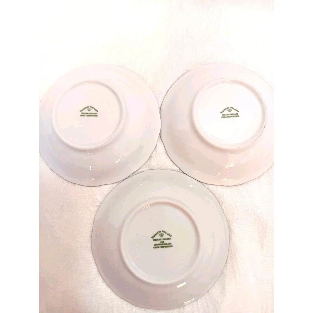 Johann Haviland Blue Garland Berry Bowls Traditions Fine China Thailand Set of 3